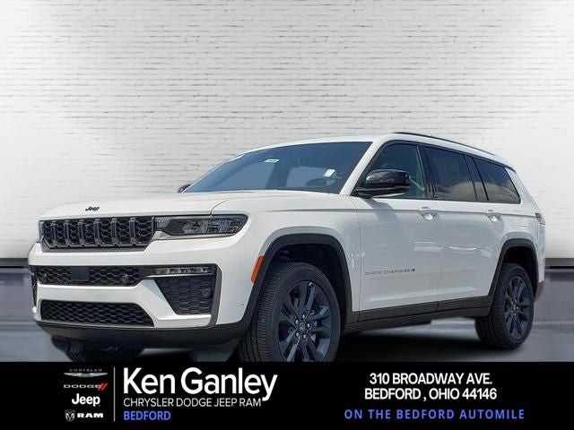 2026 Jeep Grand Cherokee GRAND CHEROKEE L 85TH ANNIVERSARY EDITION 4X4 in Bright White Clear-Coat Exterior Paint — front three-quarter view