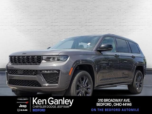 2026 Jeep Grand Cherokee GRAND CHEROKEE L LIMITED RESERVE 4X4 in Baltic Gray Metallic Clear-Coat Exterior Paint — front three-quarter view