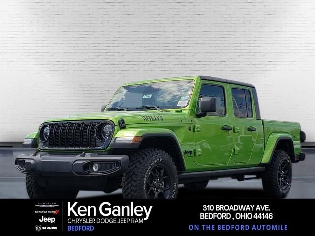 2026 Jeep Gladiator GLADIATOR WILLYS 4X4 in Mojito Exterior Paint — front three-quarter view