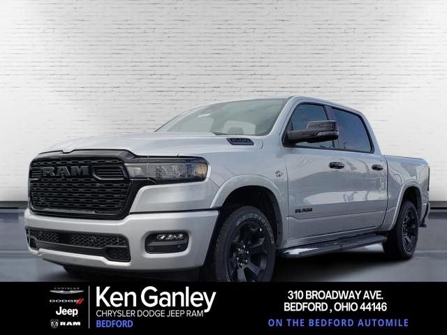 2026 RAM Ram 1500 RAM 1500 BIG HORN CREW CAB 4X4 5'7' BOX in Silver Zynith Exterior Paint — front three-quarter view