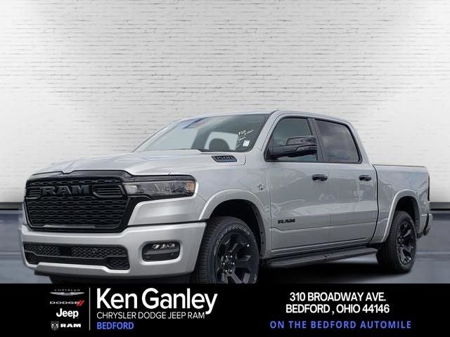2026 RAM Ram 1500 RAM 1500 BIG HORN CREW CAB 4X4 5'7' BOX in Silver Zynith Exterior Paint — front three-quarter view
