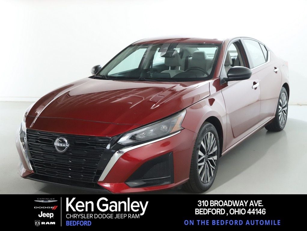 2025 Nissan Altima SV FWD in Scarlet Ember — front three-quarter view