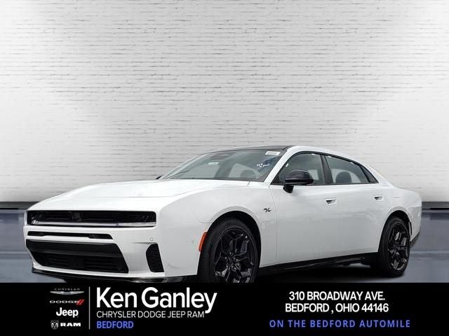 2026 Dodge Charger CHARGER R/T PLUS 4-DOOR AWD in White Knuckle Exterior Paint — front three-quarter view