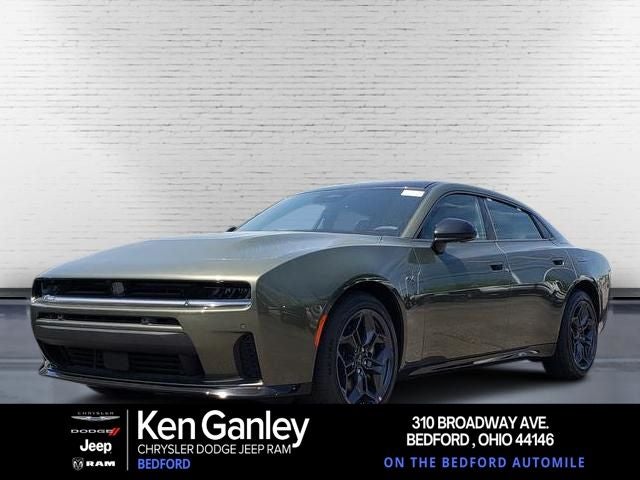 2026 Dodge Charger CHARGER R/T PLUS 4-DOOR AWD in Green Machine Exterior Paint — front three-quarter view