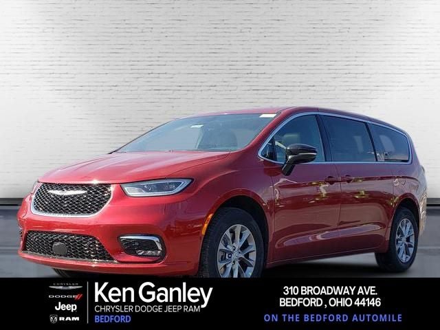2026 Chrysler Pacifica PACIFICA LIMITED AWD in Red Hot Pearl-Coat Exterior Paint — front three-quarter view