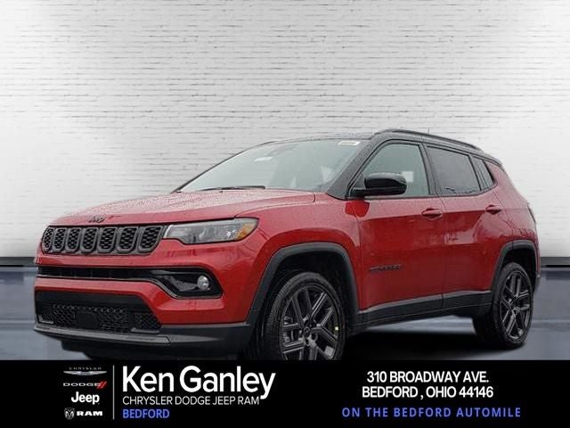 2026 Jeep Compass COMPASS LIMITED ALTITUDE 4X4 in Red Hot Pearl-Coat Exterior Paint — front three-quarter view