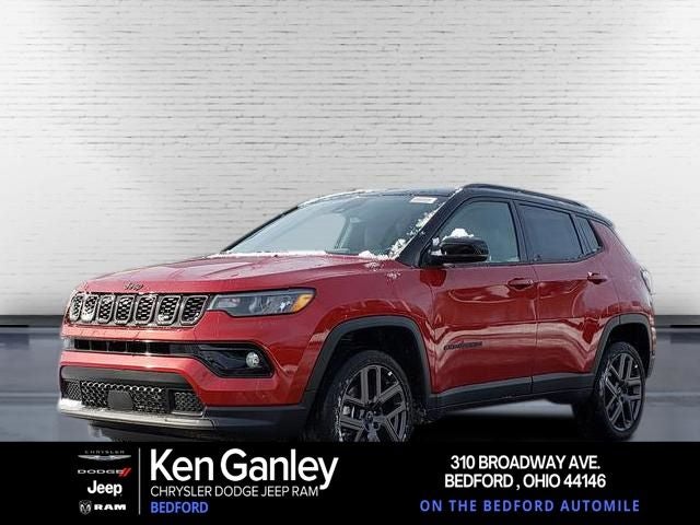 2026 Jeep Compass COMPASS LIMITED ALTITUDE 4X4 in Red Hot Pearl-Coat Exterior Paint — front three-quarter view