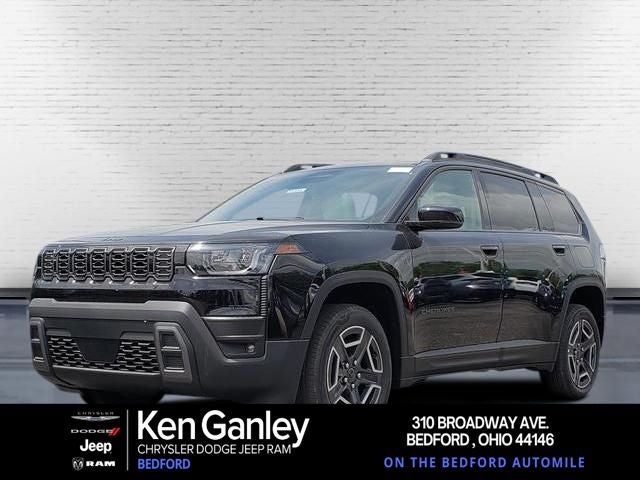 2026 Jeep Cherokee CHEROKEE LIMITED 4X4 in Diamond Black Crystal Pearl-Coat Exterior Paint — front three-quarter view