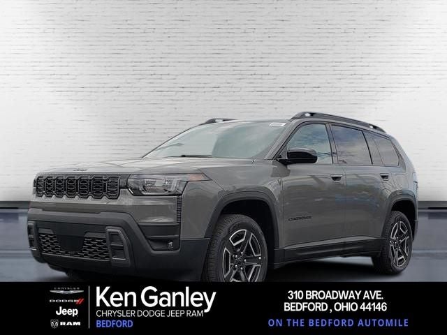 2026 Jeep Cherokee CHEROKEE LAREDO 4X4 in Sting-Gray Clear-Coat Exterior Paint — front three-quarter view