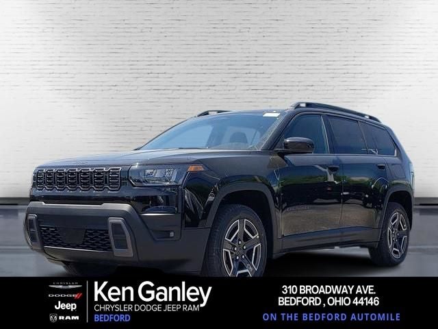2026 Jeep Cherokee CHEROKEE LAREDO 4X4 in Diamond Black Crystal Pearl-Coat Exterior Paint — front three-quarter view