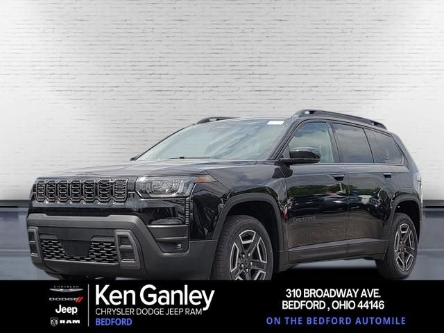 2026 Jeep Cherokee CHEROKEE LIMITED 4X4 in Diamond Black Crystal Pearl-Coat Exterior Paint — front three-quarter view