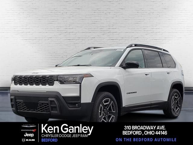2026 Jeep Cherokee CHEROKEE LAREDO 4X4 in Bright White Clear-Coat Exterior Paint — front three-quarter view