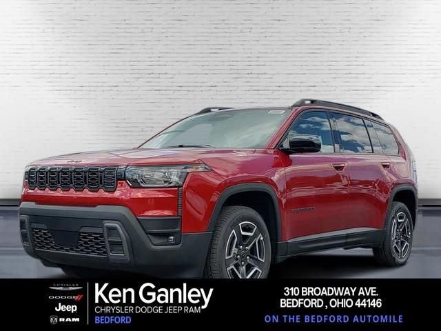 2026 Jeep Cherokee CHEROKEE LIMITED 4X4 in Red Hot Pearl-Coat Exterior Paint — front three-quarter view