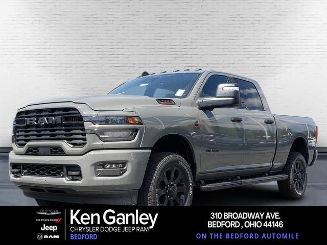 2026 RAM Ram 2500 RAM 2500 BIG HORN CREW CAB 4X4 6'4' BOX in Ceramic Gray Clear-Coat Exterior Paint — front three-quarter view