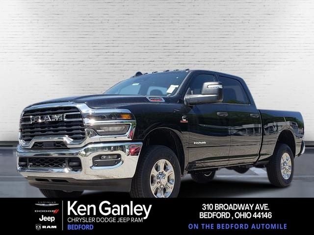 2026 RAM Ram 2500 RAM 2500 BIG HORN CREW CAB 4X4 6'4' BOX in Diamond Black Crystal Pearl-Coat Exterior Paint — front three-quarter view
