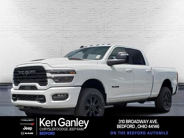 2026 RAM Ram 2500 RAM 2500 LARAMIE CREW CAB 4X4 6'4' BOX in Bright White Clear-Coat Exterior Paint — front three-quarter view