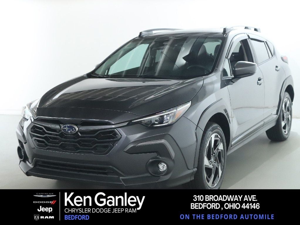 2025 Subaru Crosstrek Limited in Magnetite Gray Metallic/Crystal Black Silica — front three-quarter view