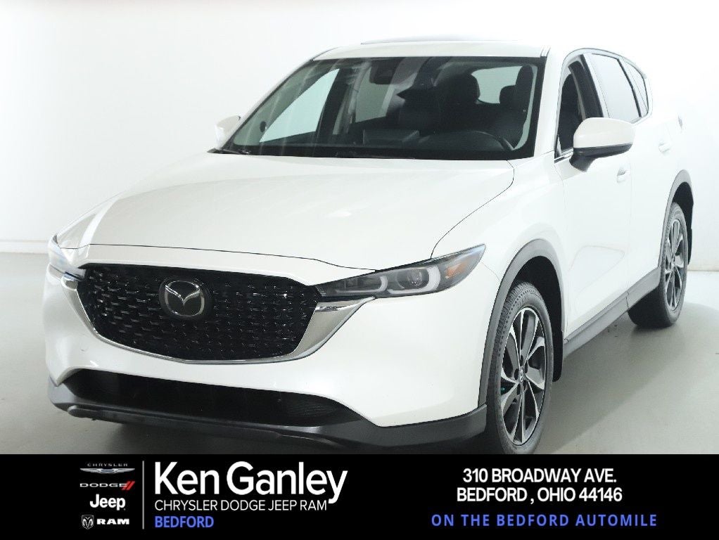 2022 Mazda Mazda CX-5 2.5 S Premium Plus in Snowflake White Pearl Mica — front three-quarter view
