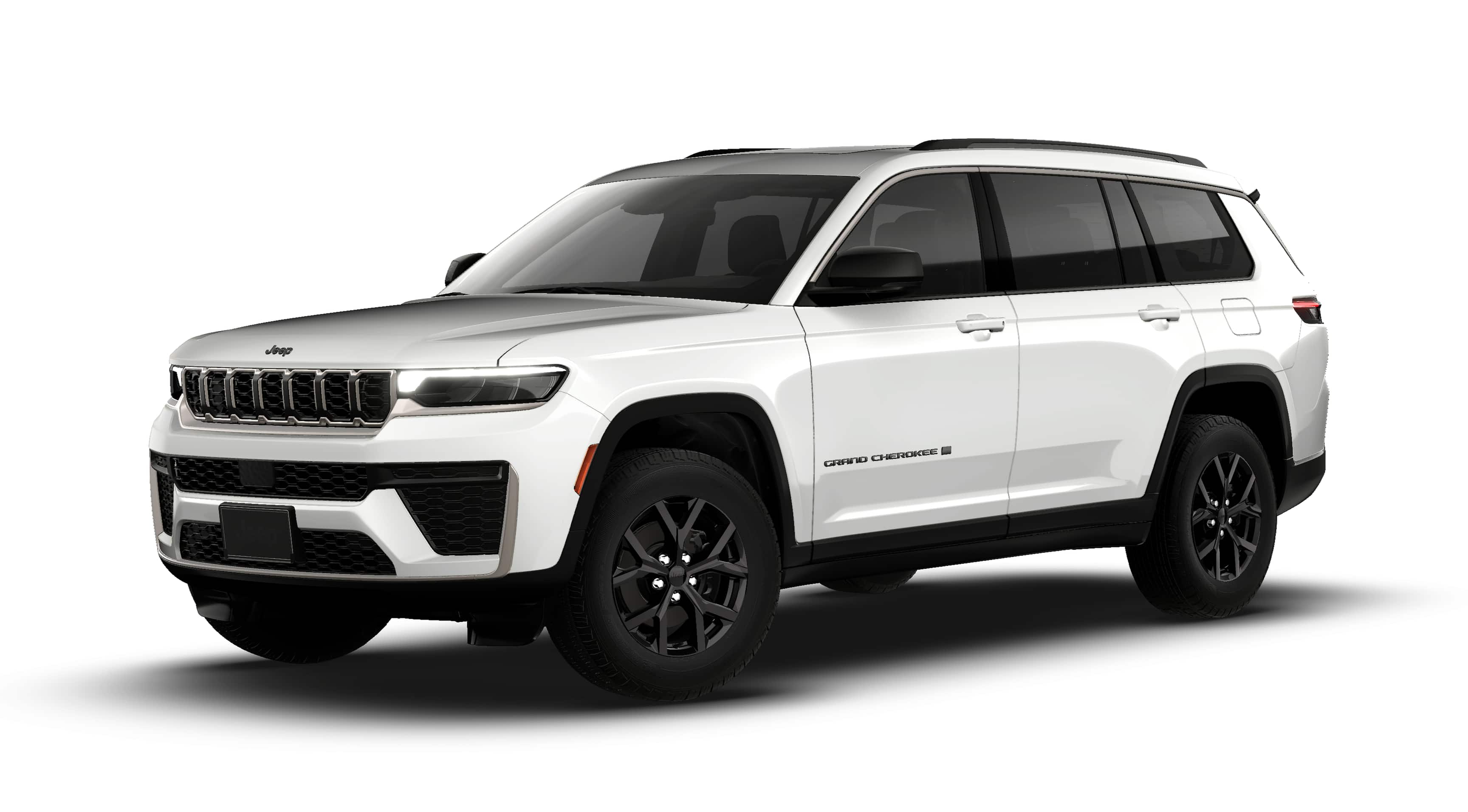 2026 Jeep Grand Cherokee GRAND CHEROKEE L LAREDO ALTITUDE 4X4 in Bright White Clear-Coat Exterior Paint — front three-quarter view